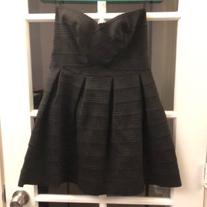 Black Strapless Cocktail Dress